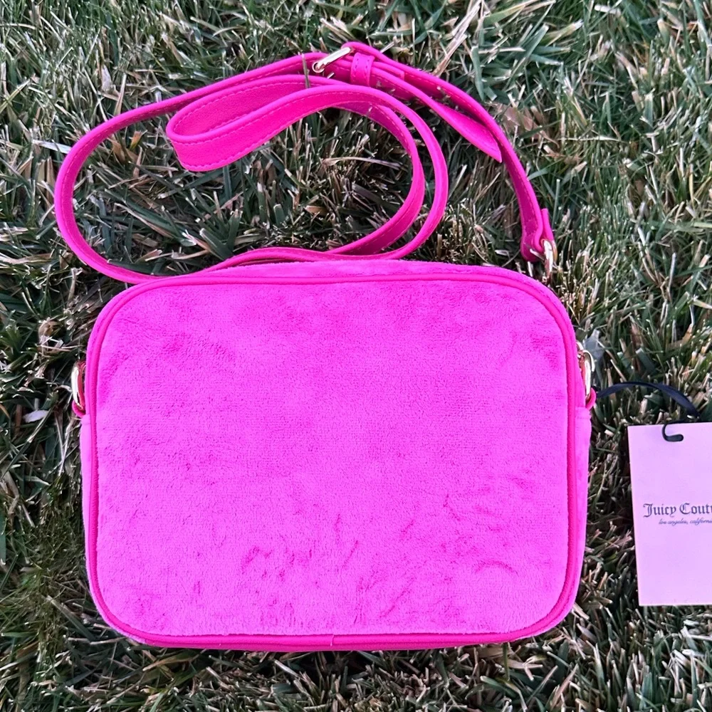 Juicy Couture Hot Pink Heritage Handbag crossbody Shoulder Bag Purse Trashy Y2K